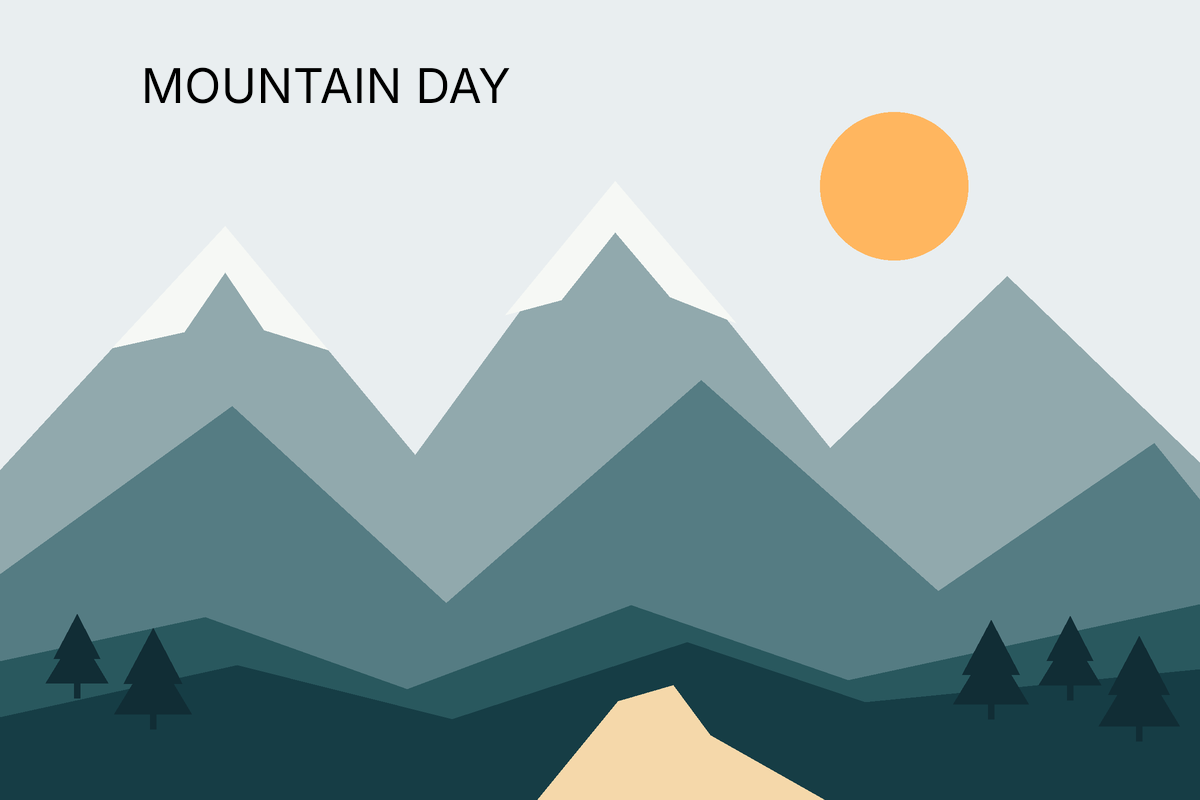 PhotoCraft 0.7.0 本次实际导出的 PNG：原创山景图加 MOUNTAIN DAY 标题。